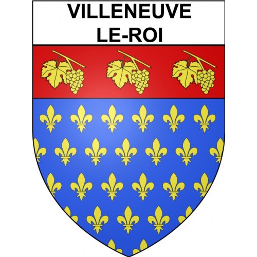 Villeneuve-le-Roi 94 ville Stickers blason autocollant adhésif