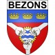 Bezons 95 ville Stickers blason autocollant adhésif