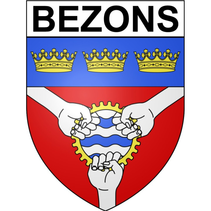Bezons 95 ville Stickers blason autocollant adhésif