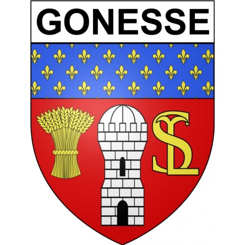 Gonesse 95 ville Stickers blason autocollant adhésif