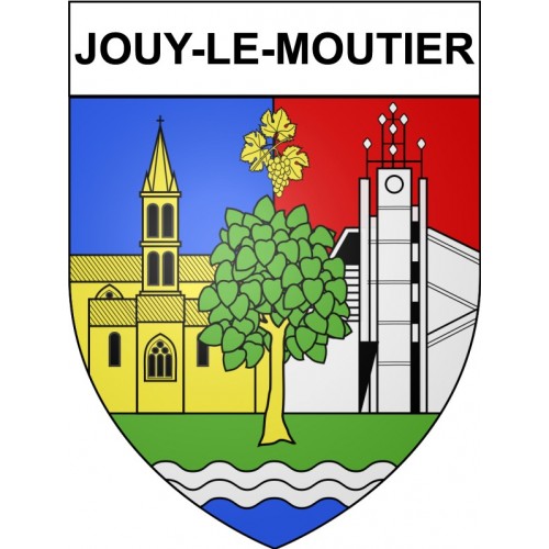 Jouy-le-Moutier 95 ville Stickers blason autocollant adhésif