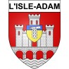 L'Isle-Adam 95 ville Stickers blason autocollant adhésif