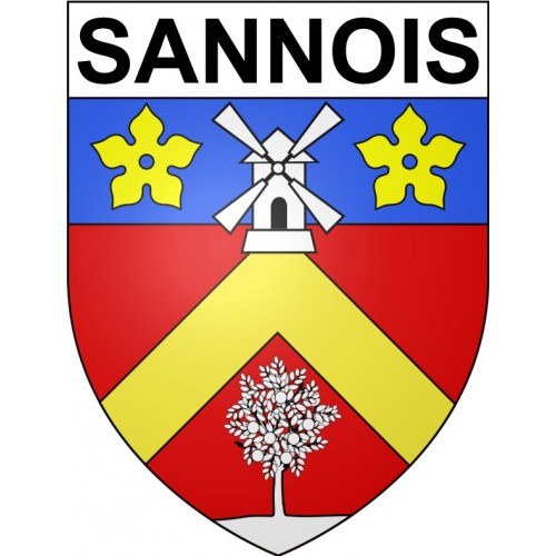 Sannois 95 ville Stickers blason autocollant adhésif