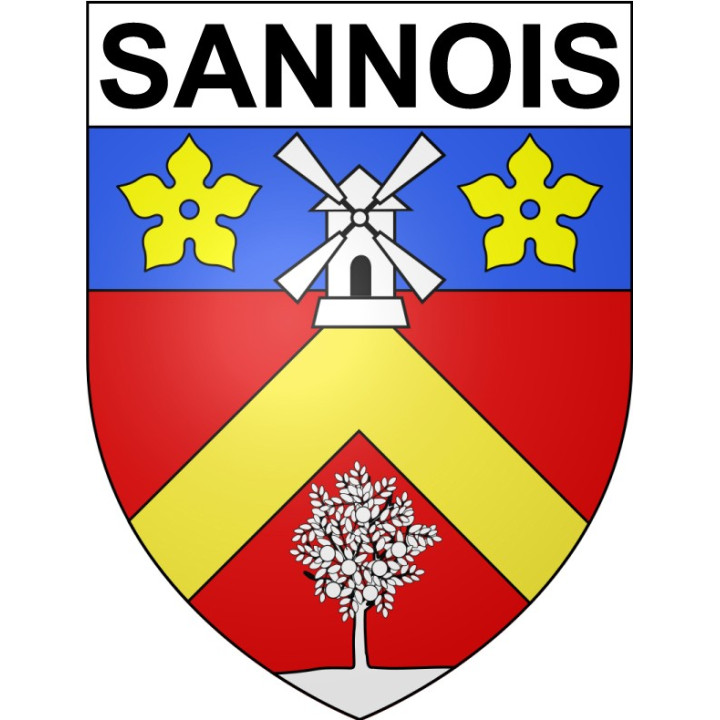 Sannois 95 ville Stickers blason autocollant adhésif