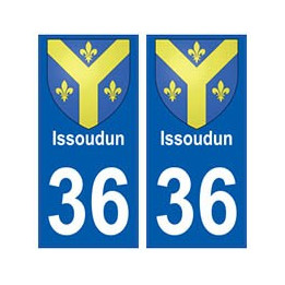 36 Issoudun blason autocollant plaque stickers ville