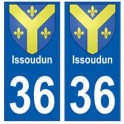 36 Issoudun blason autocollant plaque stickers ville