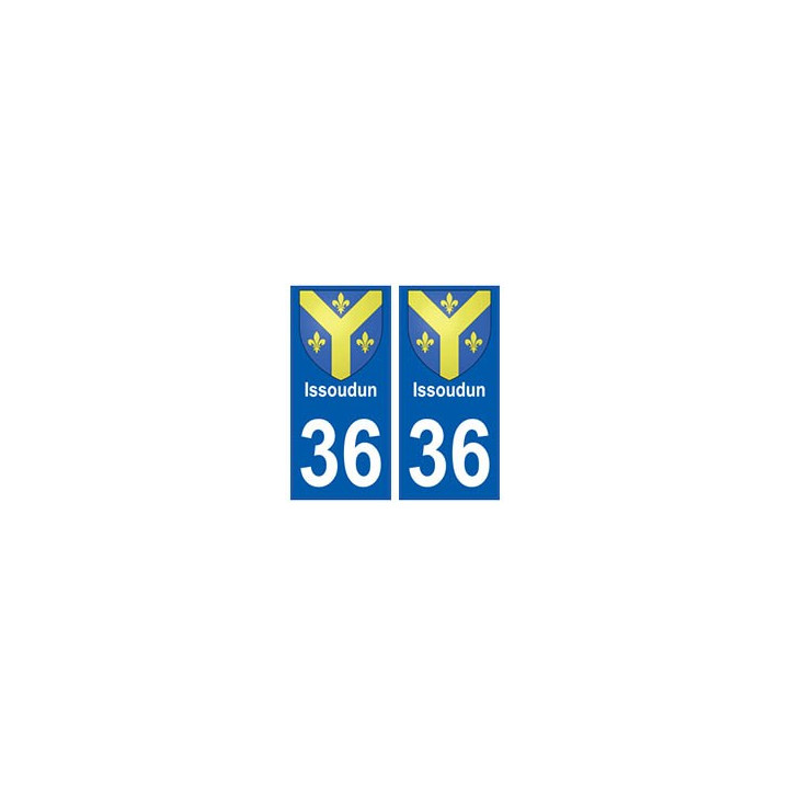 36 Issoudun blason autocollant plaque stickers ville