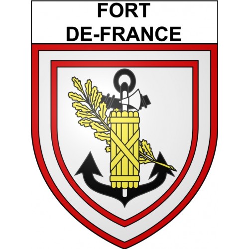 Fort-de-France 97 ville Stickers blason autocollant adhésif