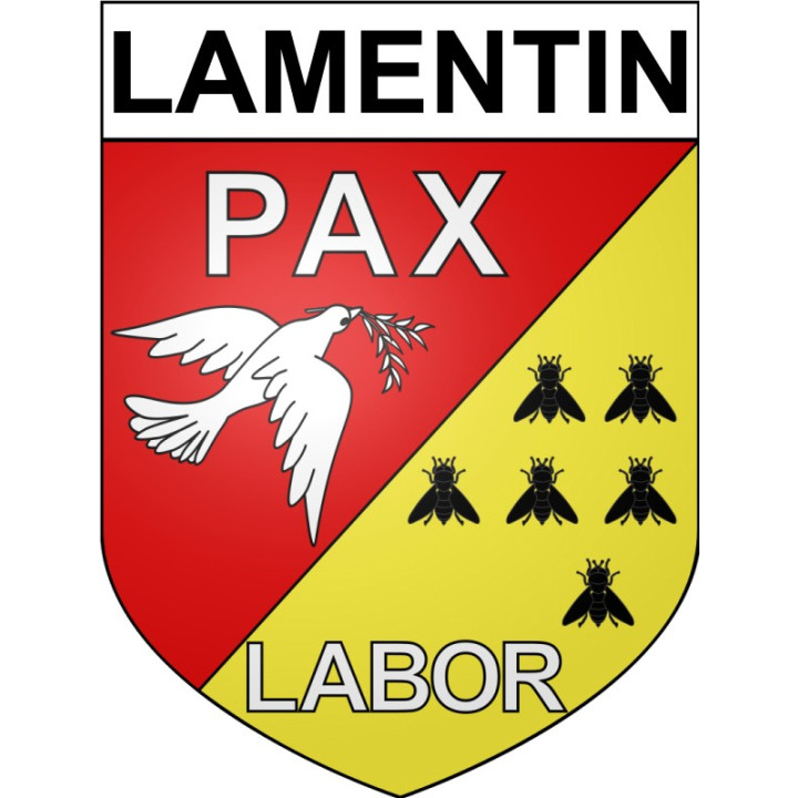 Pegatinas escudo de armas de Annecy adhesivo de la etiqueta engomada