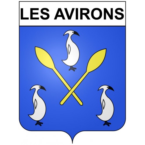 Les Avirons 97 ville Stickers blason autocollant adhésif