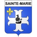 Sainte-Marie 97 ville Stickers blason autocollant adhésif