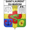 Saint-Laurent-du-Maroni 97 ville Stickers blason autocollant adhésif