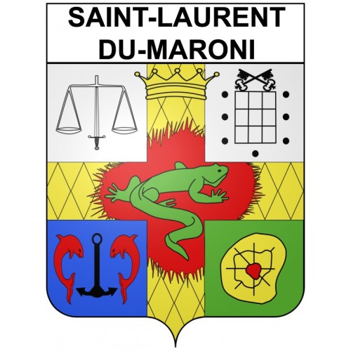 Saint-Laurent-du-Maroni 97 ville Stickers blason autocollant adhésif