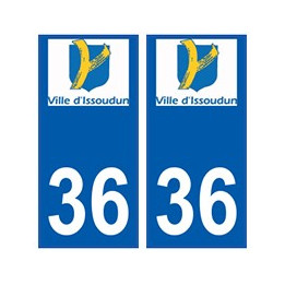 36 Issoudun logo autocollant plaque stickers ville