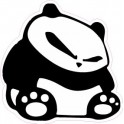 panda logo 1 874 autocollant adhésif sticker