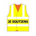 gilet jaune logo soutiens 6548 adhésif sticker
