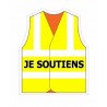 gilet jaune logo soutiens 6548 adhésif sticker