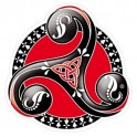 triskell rouge logo autocollant adhésif sticker