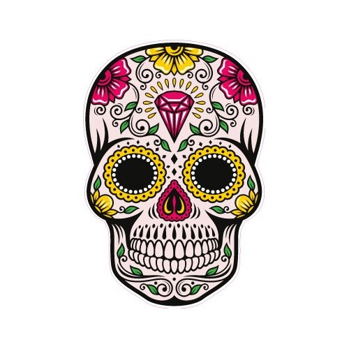 skull01 diamant tete New 654 autocollant adhésif sticker