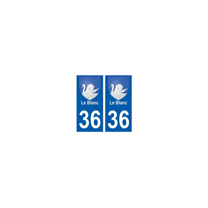 36 Le Blanc blason autocollant plaque stickers ville