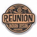 reunion rond IndiaOcean logo 652 autocollant adhésif sticker