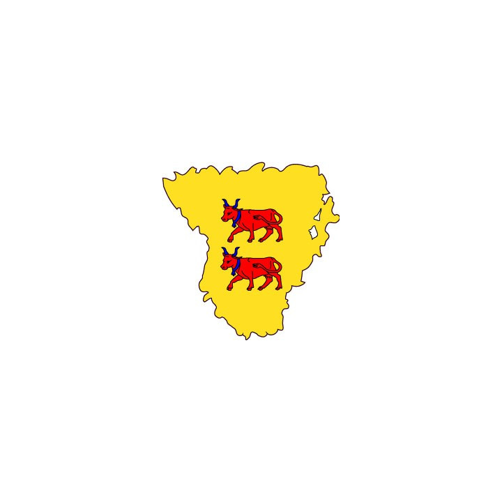 Béarn carte autocollant adhésif sticker