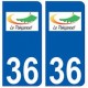 36 Le Poinçonnet logo autocollant plaque stickers ville