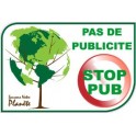 stop no pub pubblicità cassetta postale adesivo decalcomania logo 3