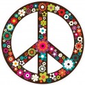 peace love logo 394 autocollant adhésif sticker