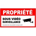 propriete sous surveillance 535 autocollant adhésif sticker