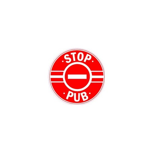 Stop Pub 368 autocollant adhésif sticker