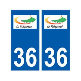 36 Le Poinçonnet logo autocollant plaque stickers ville