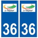 36 Le Poinçonnet logo autocollant plaque stickers ville