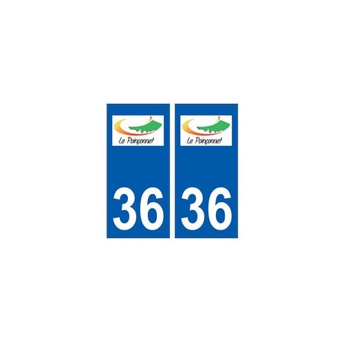 36 Le Poinçonnet logo autocollant plaque stickers ville