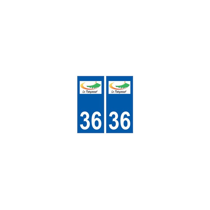 36 Le Poinçonnet logo autocollant plaque stickers ville