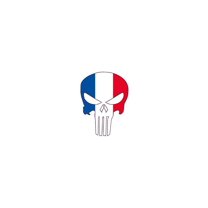 Tête de mort moto FRANCE 3579 autocollant adhésif sticker