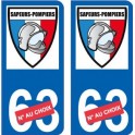 sapeur pompier logo numero au choix autocollant plaque immatriculation auto ville sticker