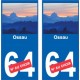 66 Cerdanya sticker aufkleber platte