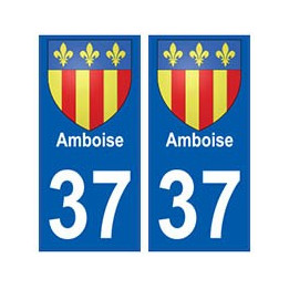 37 Amboise blason autocollant plaque stickers ville