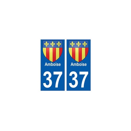 37 Amboise blason autocollant plaque stickers ville