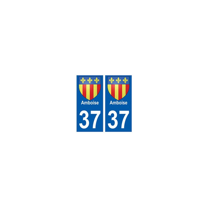 37 Amboise blason autocollant plaque stickers ville
