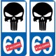 Punisher numero choix 7464 autocollant plaque immatriculation auto ville sticker