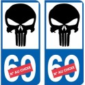 Punisher numero choix 7464 autocollant plaque immatriculation auto ville sticker