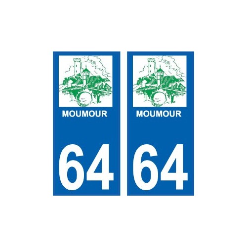 64 Pau logotipo de la etiqueta engomada de la placa de registro de la ciudad