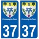 37 Chambray-lès-Tours blason autocollant plaque stickers ville