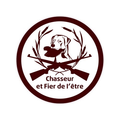 chien chasseur logo 1853 autocollant adhésif sticker