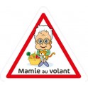 mamie au volant logo 284 autocollant adhésif sticker