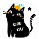 cat 2 chat 4976 autocollant adhésif sticker