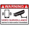 alarme vidéo survaillance new smartphone logo 4632 autocollant adhésif sticker
