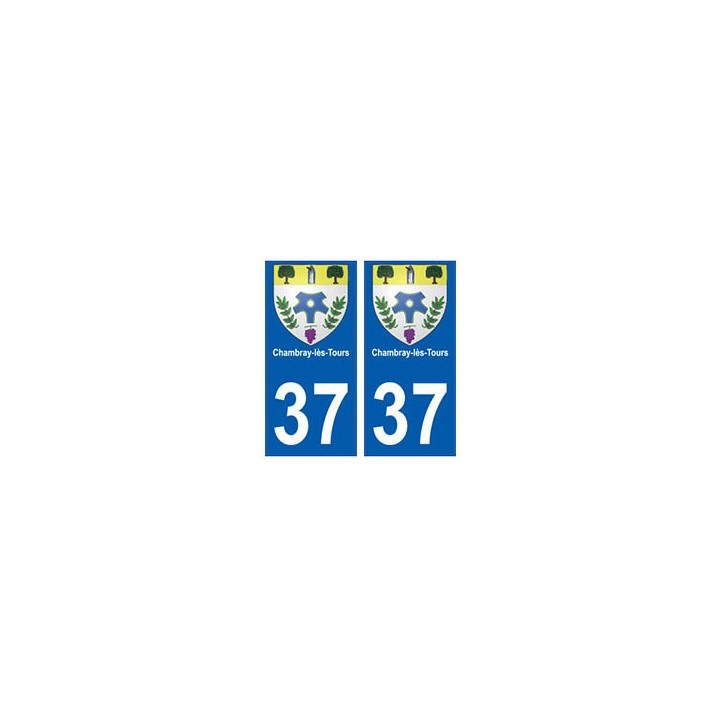 37 Chambray-lès-Tours blason autocollant plaque stickers ville